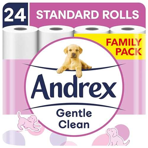 Andrex Gentle Clean Toilet Rolls - 24 - £8.31 with Max S&S