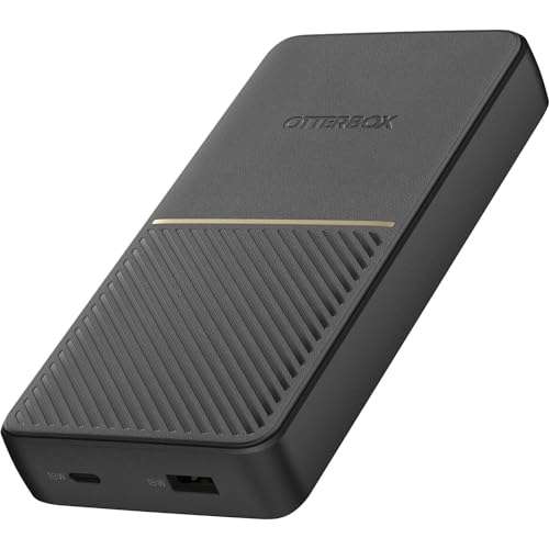 OtterBox Fast Charge Power Bank, 20,000 mAh Portable Charger with USB-A 18W and USB-C 18W Output, LED Indicator, Black