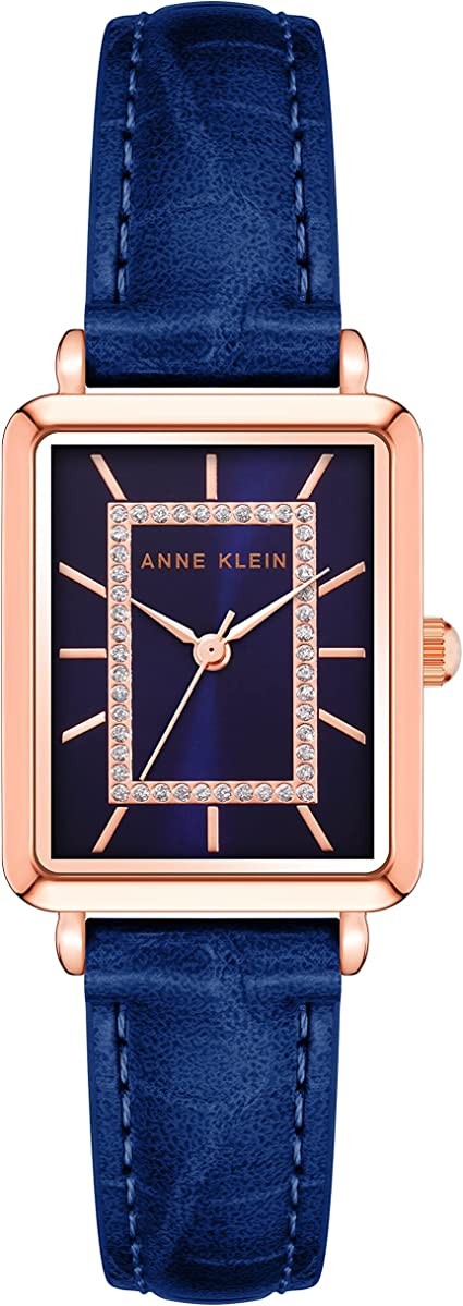 Anne Klein Ladies Glitter Crocodile Strap Watch,AK/3820