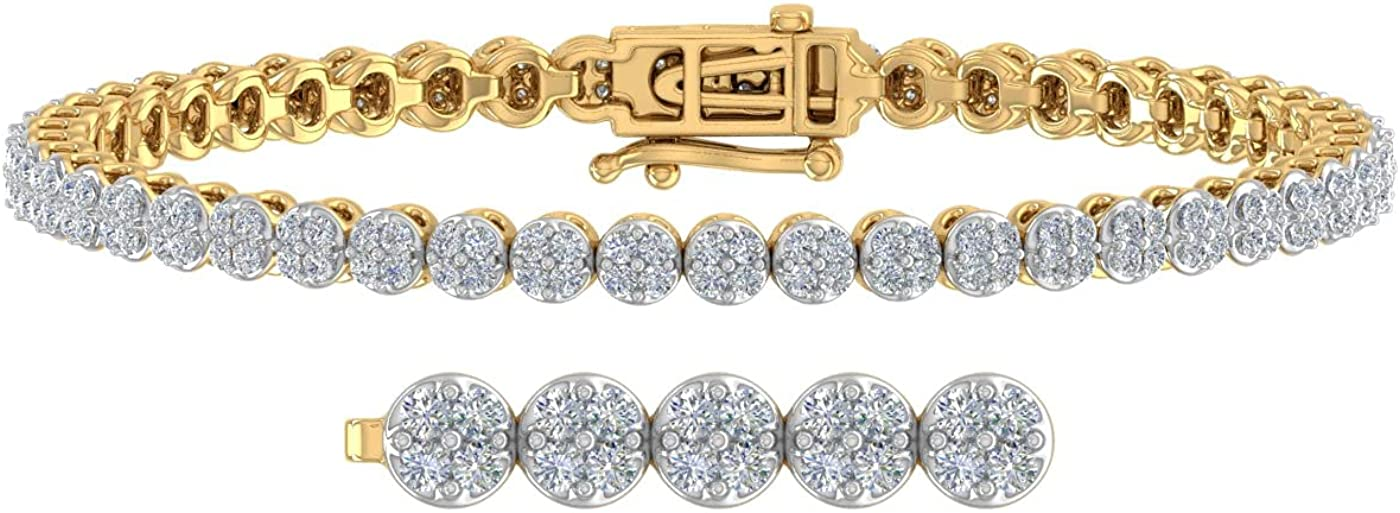 2 Carat Diamond Tennis Bracelet in Sterling Silver (7.5")