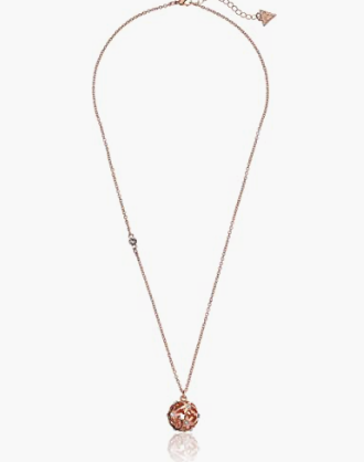 GUESS "Basic" Floral Ball Pendant Necklace