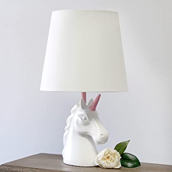 Simple Designs LT1078-PNK Shiny Unicorn Desk Lamp